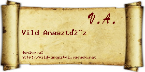 Vild Anasztáz névjegykártya